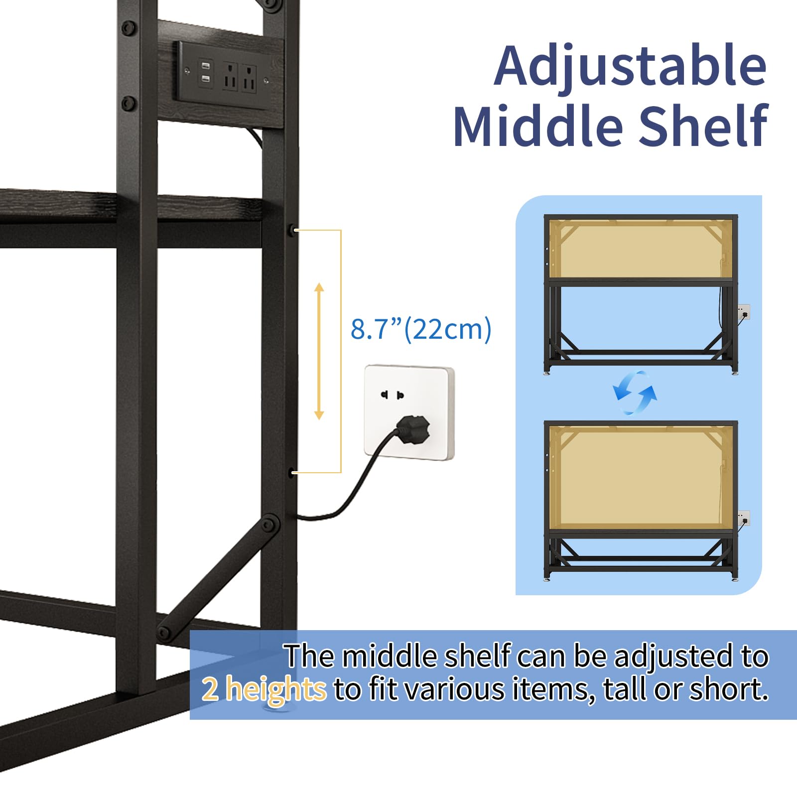 METYERRY stand assembly steps illustrate quick setup and clear instructions
