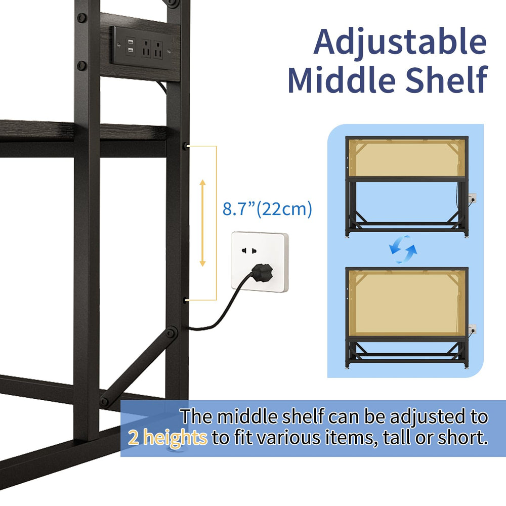 METYERRY stand assembly steps illustrate quick setup and clear instructions