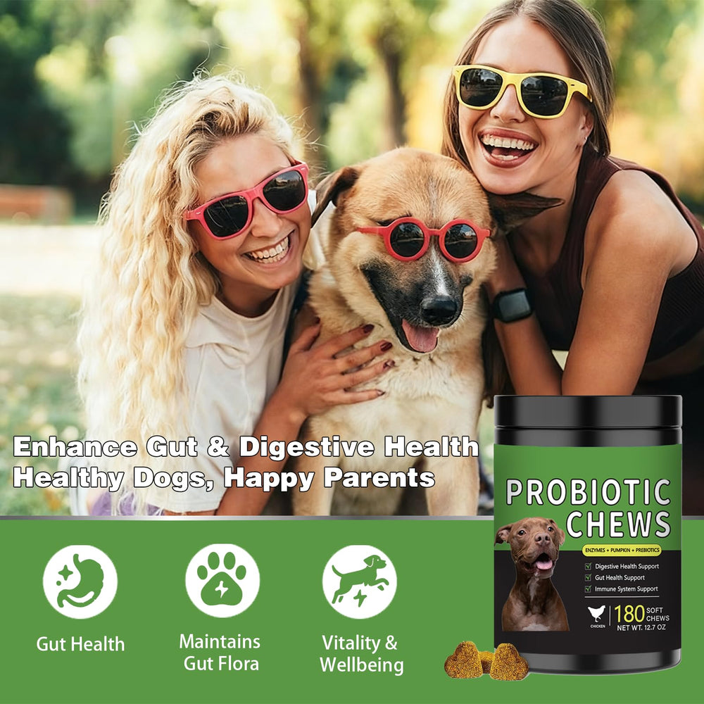 Meukgag Probiotics for Dogs 180-chew supply supports ongoing gut health