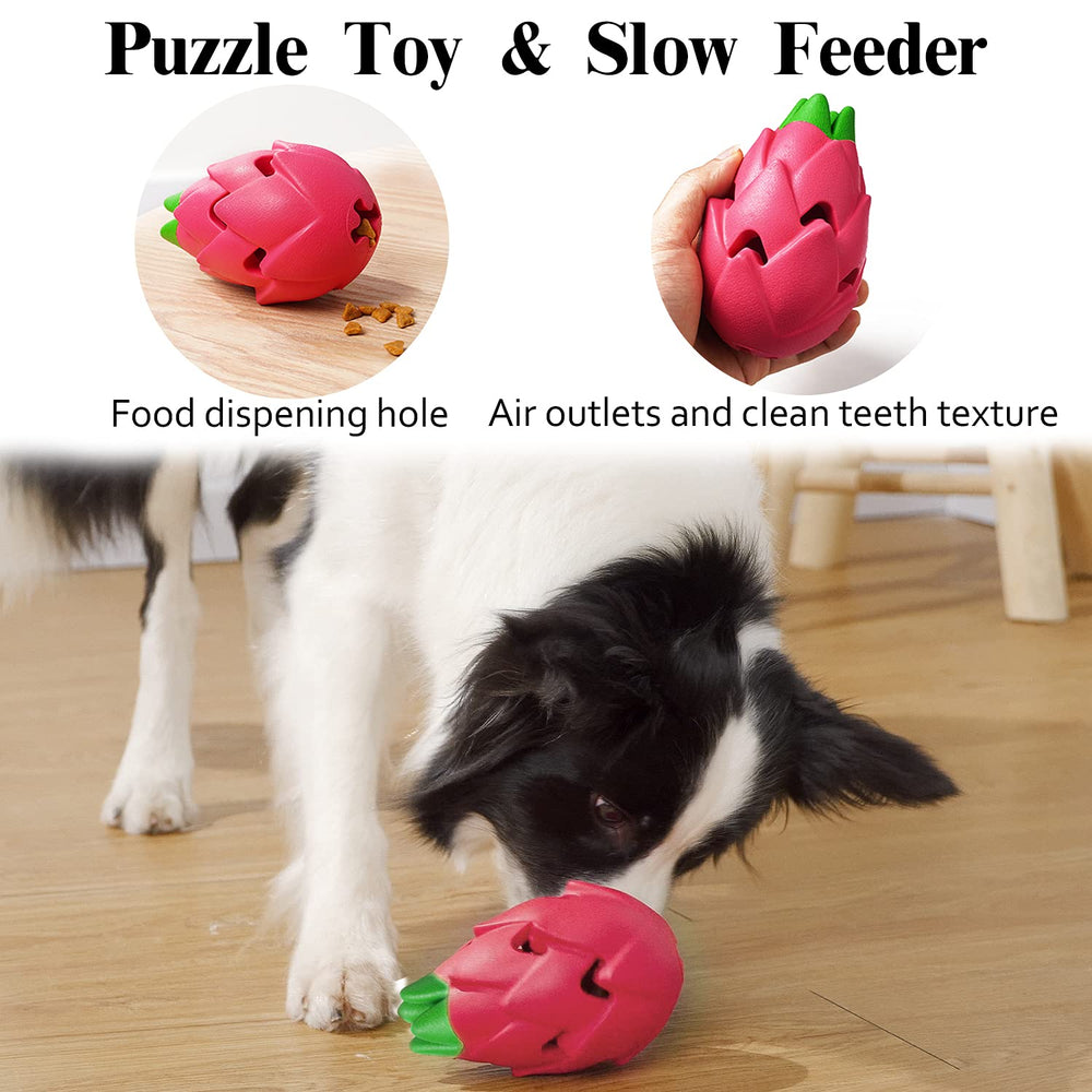 MewaJump dragon fruit design dog toy for curiosity and extended play