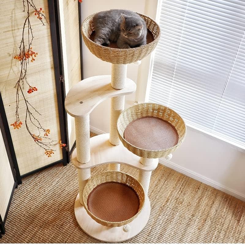 MewJoyee natural sisal scratching posts wrapped for furniture protection