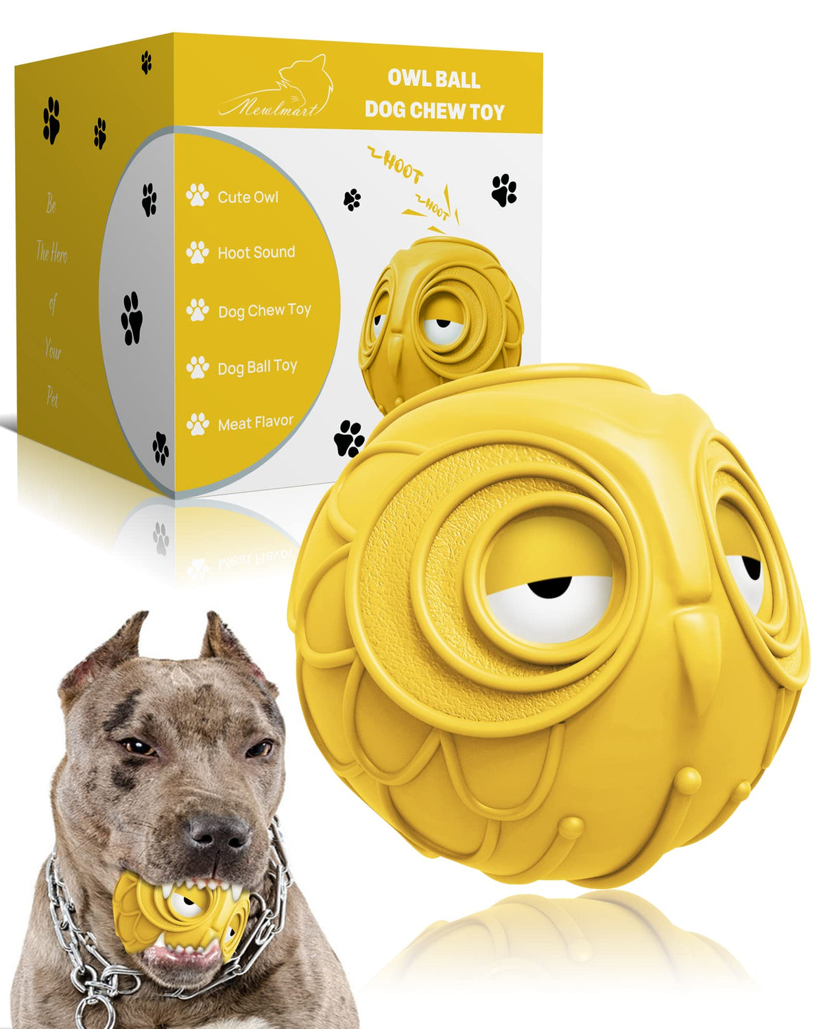 Mewlmart Giggle Ball Owl toy for dogs boosts interactive play and bonding.