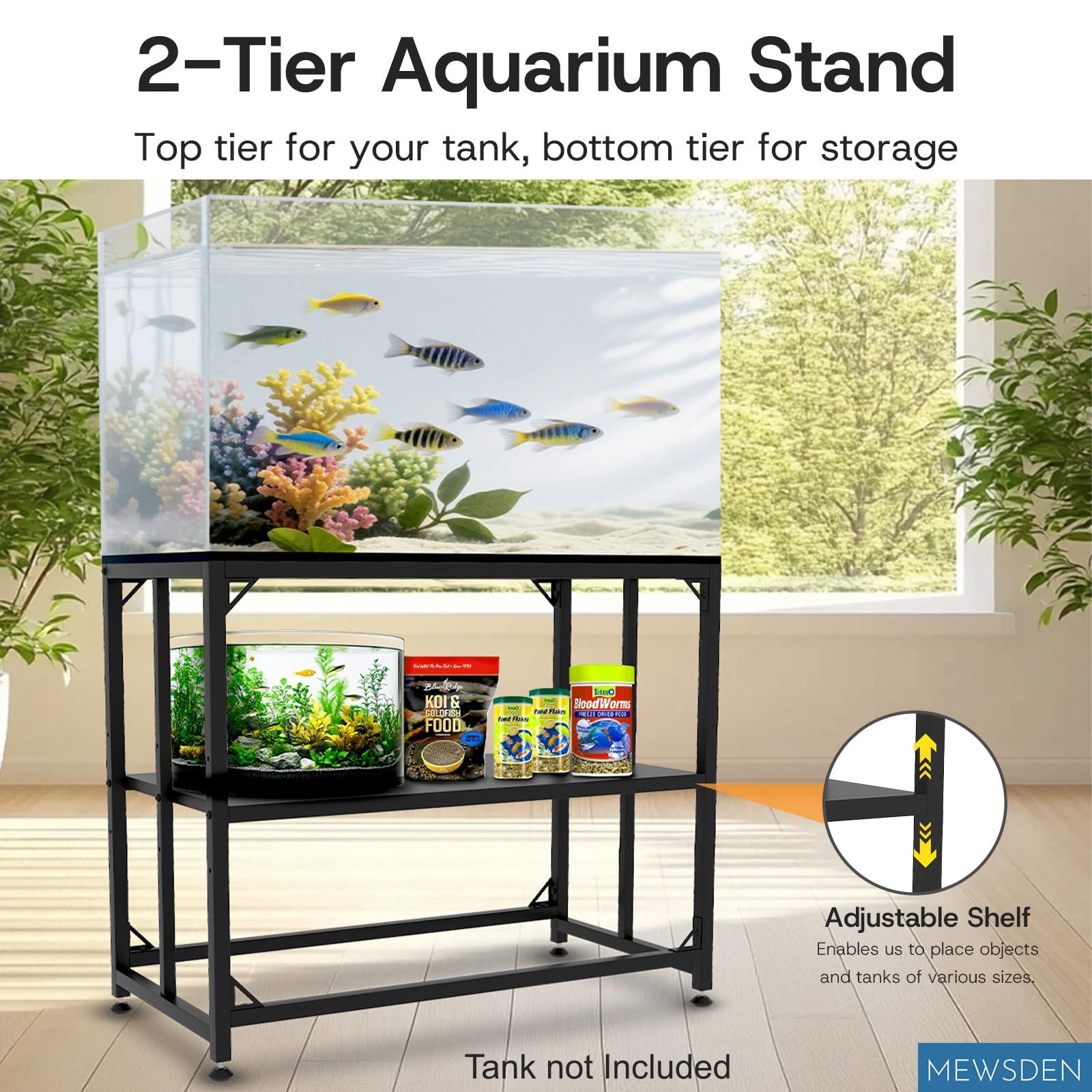 MEWSDEN top-tier surface ready for main tank with clean look.