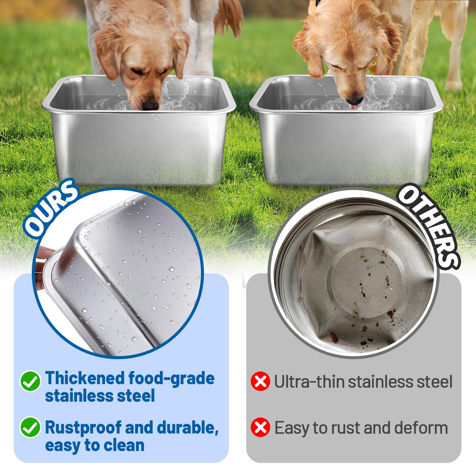 MEWTOGO 3-gallon capacity bowl enables ample water for large breeds