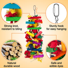 MEWTOGO bright color toy engages parrots quickly for longer daily entertainment.