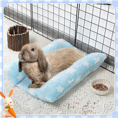 MEWTOGO bunny bed with flannel top and center sponge offers plush resting.