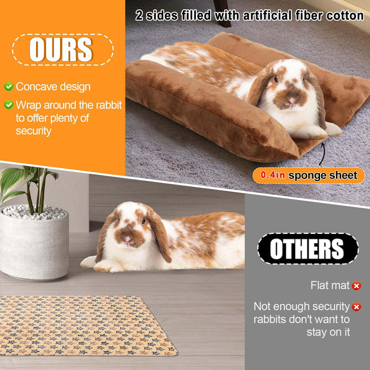 MEWTOGO bunny bed closeup shows soft flannel fabric and skin-friendly comfort