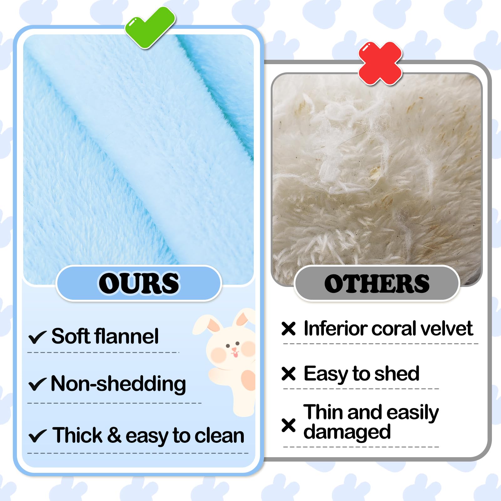 MEWTOGO bunny bed cotton-side cushions cushion joints and prevent rolling.