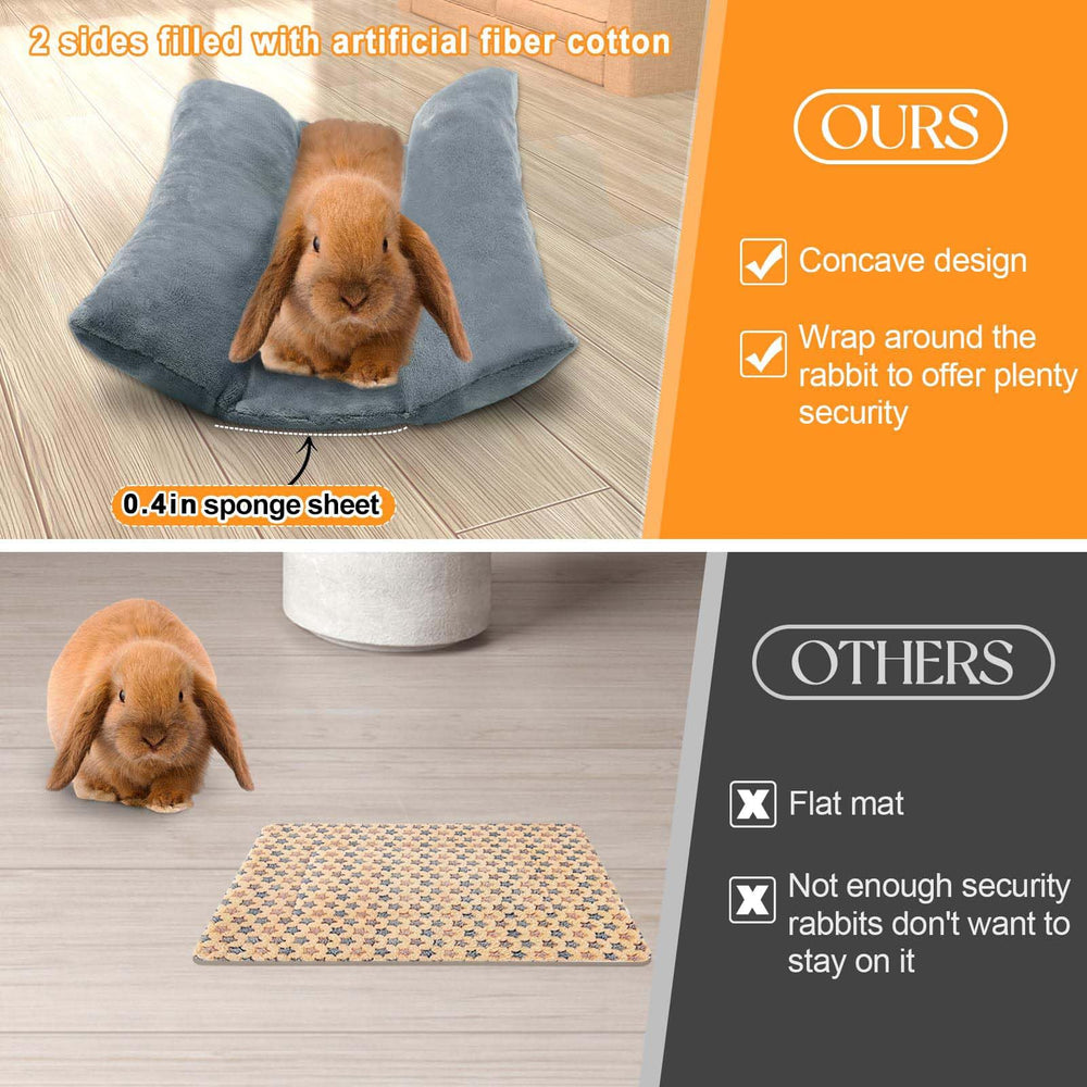 Mewtogo bunny bed flannel material delivers soft, skin-friendly touch.