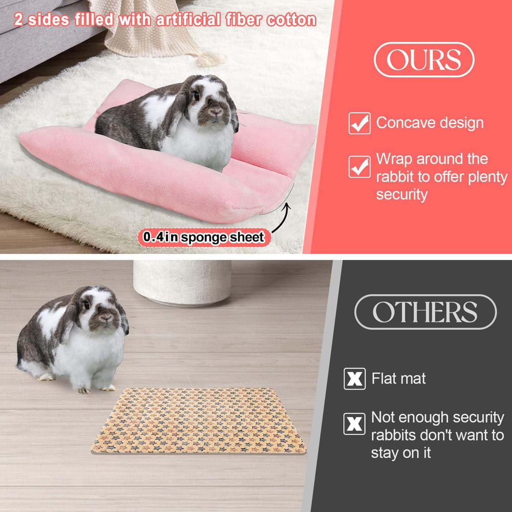 MEWTOGO bunny bed pink center sponge supports nap time