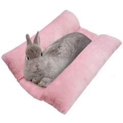 MEWTOGO bunny bed pink side cotton for plush cage rest