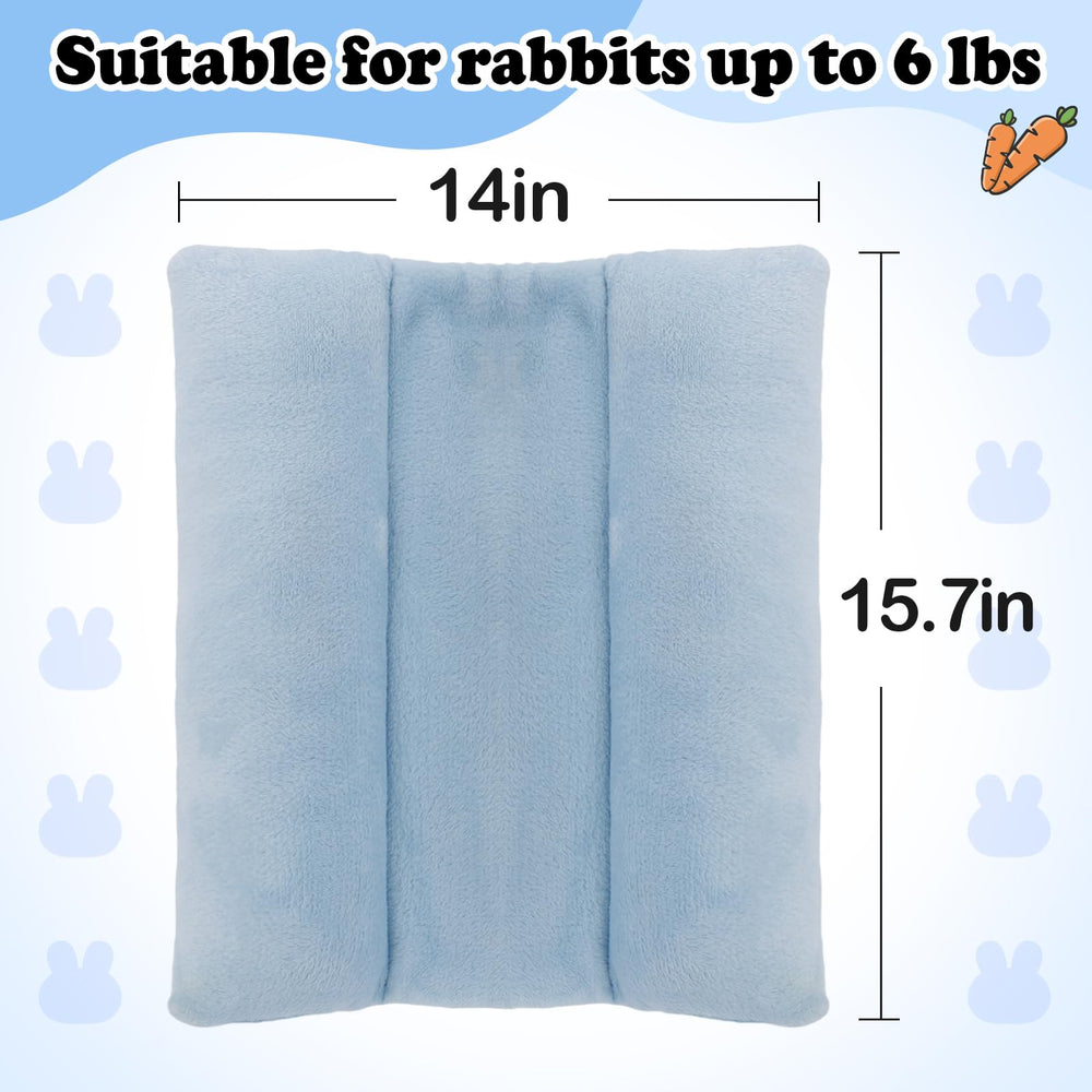 MEWTOGO bunny bed measures 15.7x14 inches for rabbits up to 6 lbs.