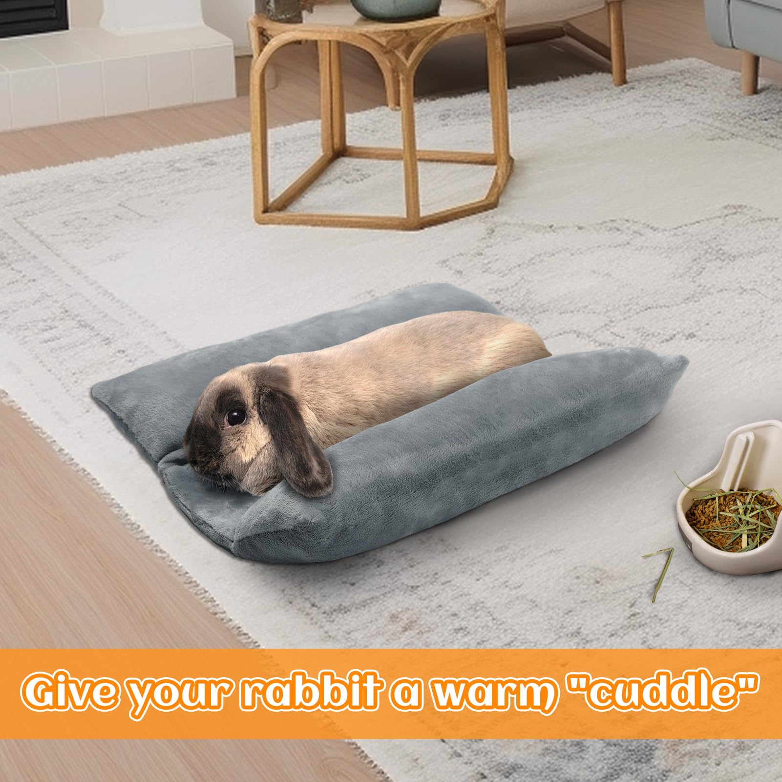 Mewtogo bunny bed sleeping-setup illustrates a snug indoor sleep area.