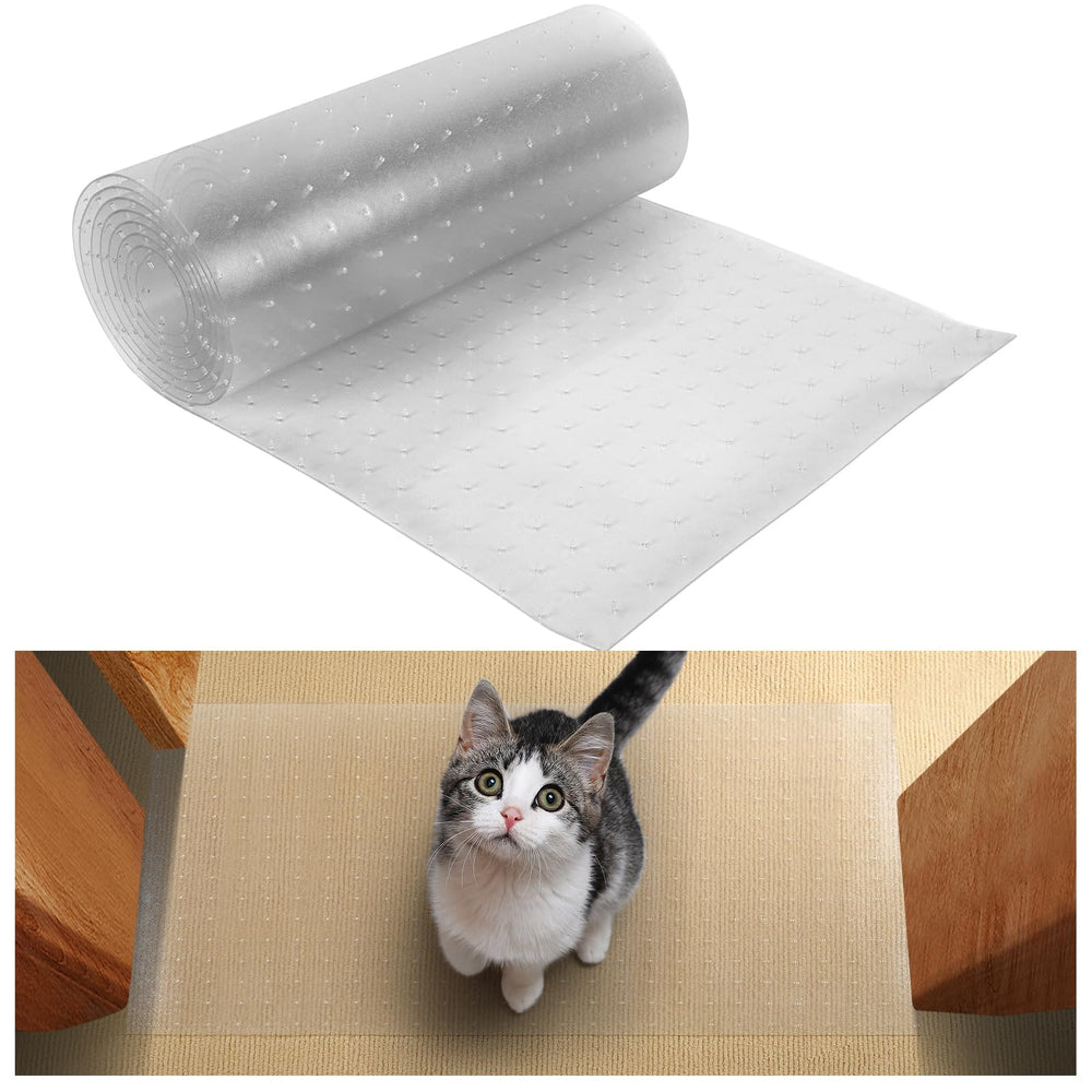MEWTOGO carpet protector 8.2ft for doorway protects carpets from paws and tears.