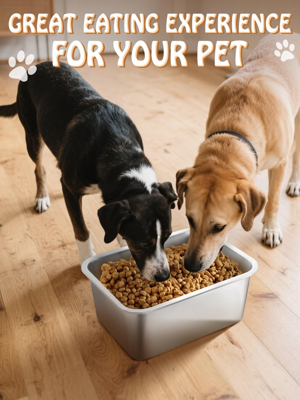 MEWTOGO stable rectangular bowl reduces tipping for pets.