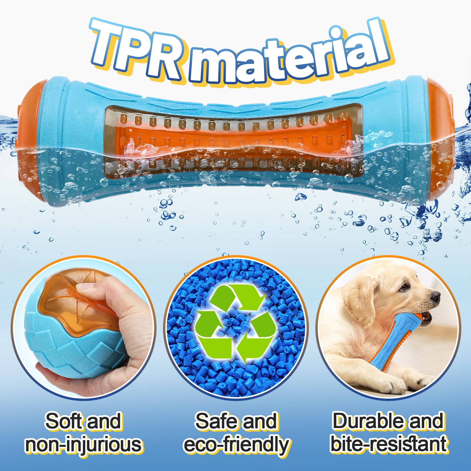 MEWTOGO dumbbell floating dog toy ideal for reach-and-retrieve games