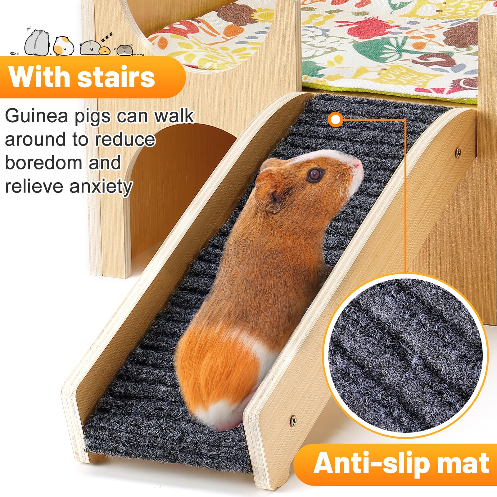 MEWTOGO guinea pig hideout interior caves invite resting and secure hiding