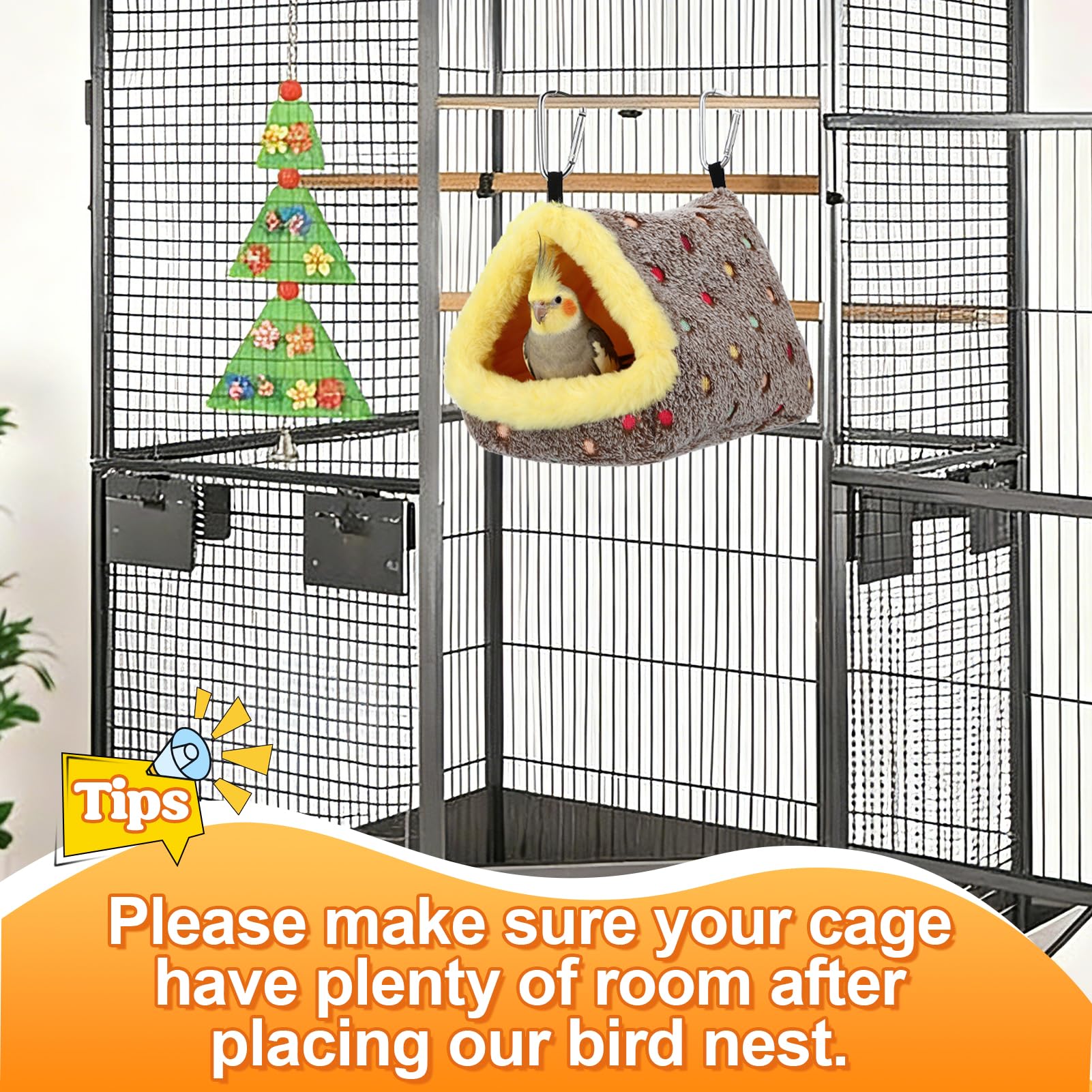 MEWTOGO hanging loops and hooks enable easy placement.
