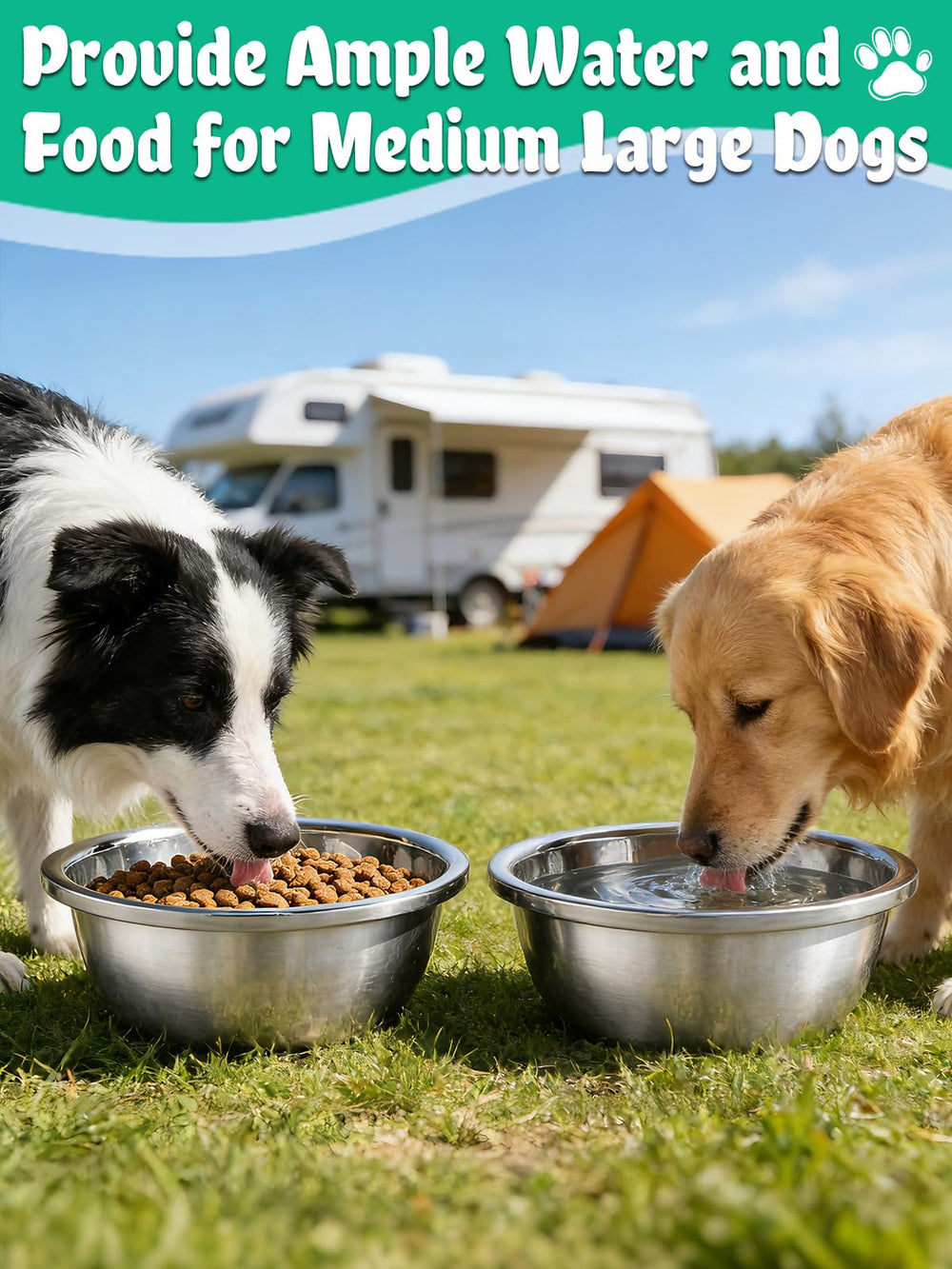 MEWTOGO durable indoor outdoor dog bowl for versatile home use.