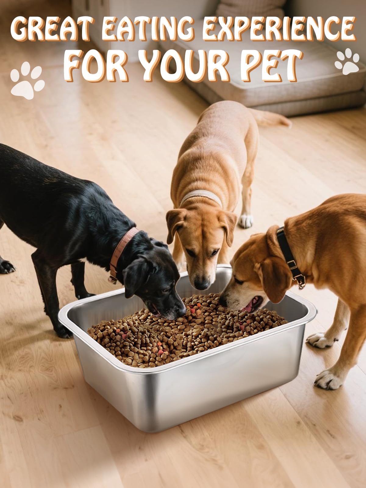 MEWTOGO large-breed friendly bowl; supports multiple dogs drinking together.