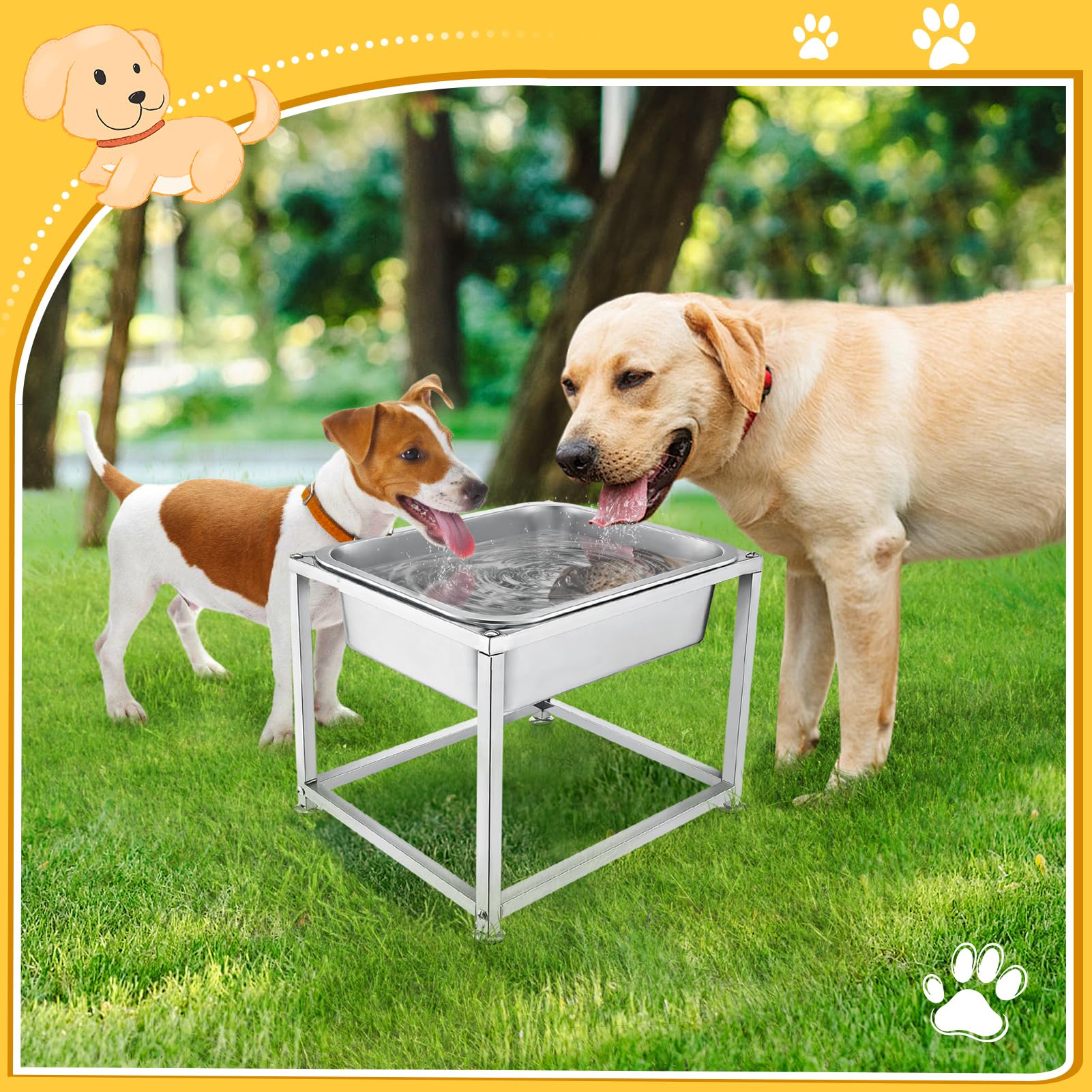 MEWTOGO large-capacity water bowl reduces refills during hot days.