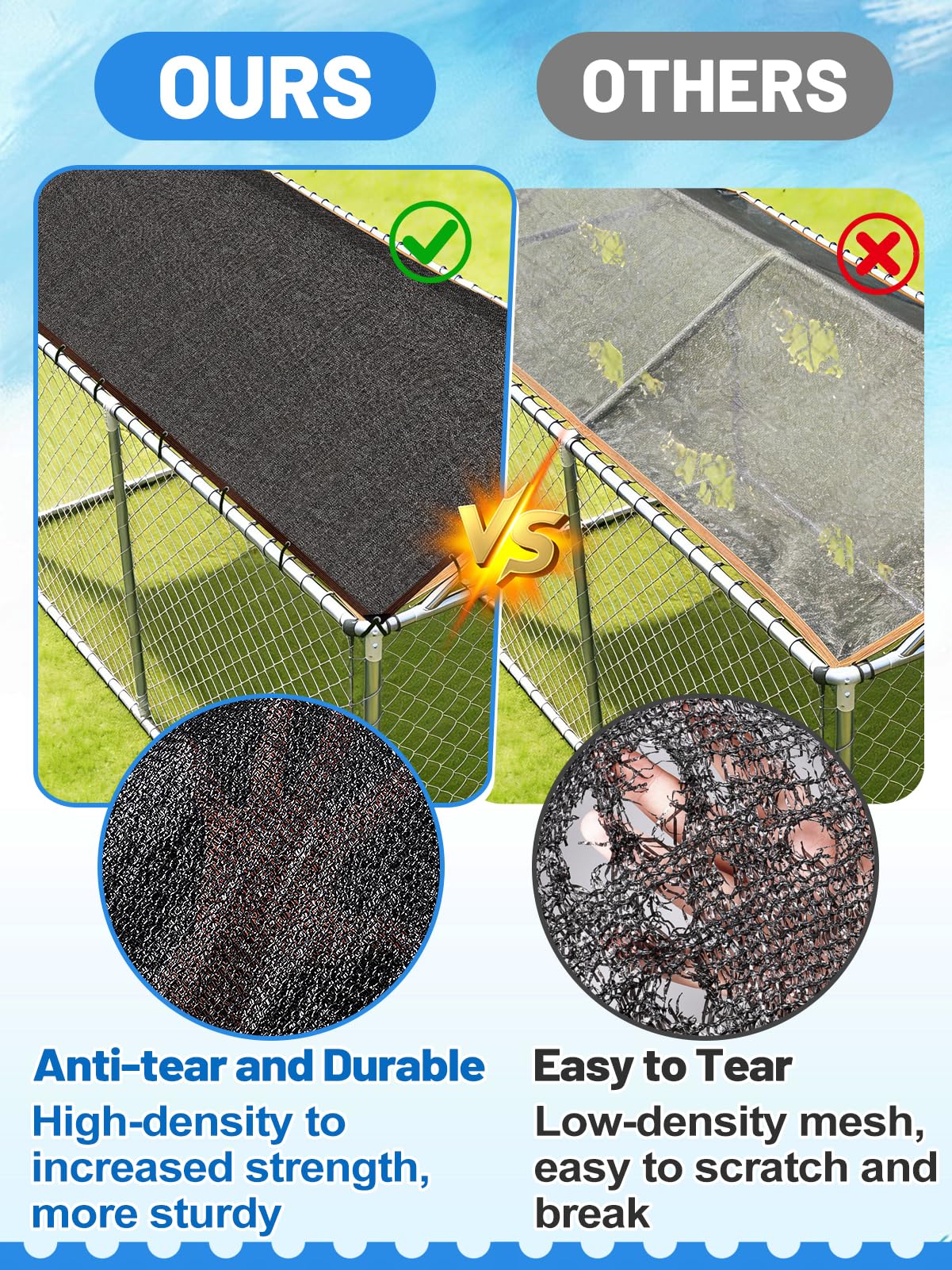 MEWTOGO mesh sunblock for dog cage with breathable shade