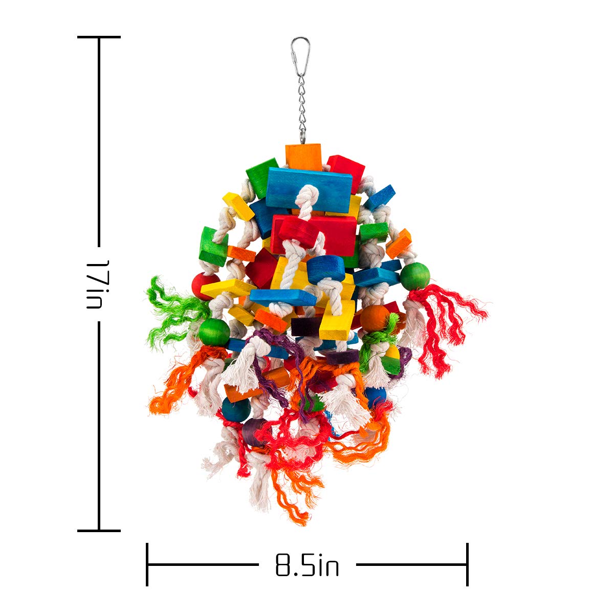 MEWTOGO parrot toy size 17 x 8.5 inches for medium to large birds