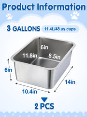 MEWTOGO rectangular design adds stability when pets eat or drink
