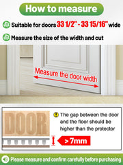MEWTOGO scratch stopper is transparent and guards rugs near doorways.