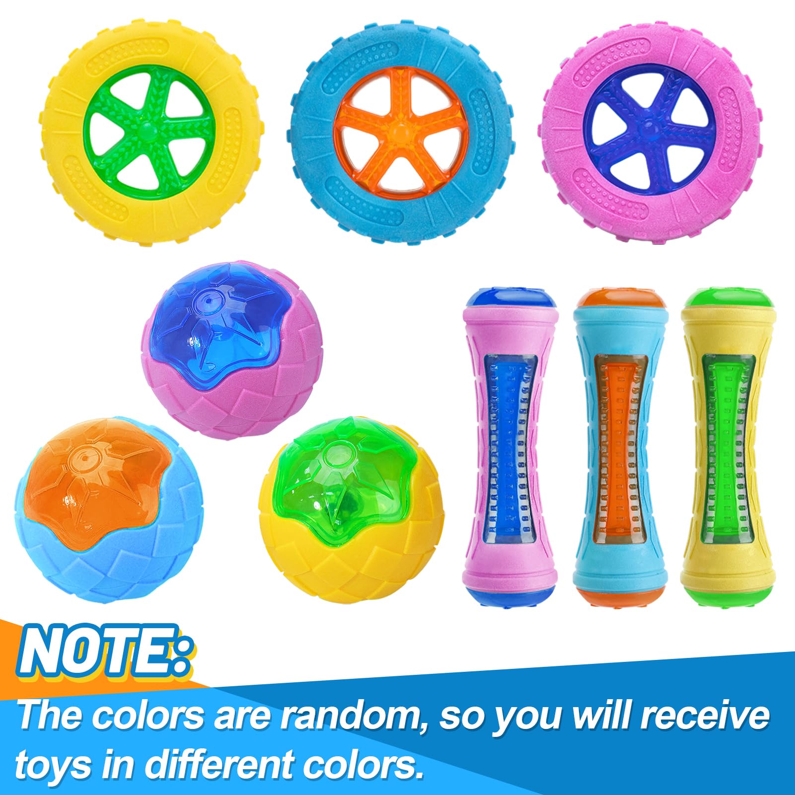 MEWTOGO squeaker floating dog toy close-up with built-in squeaker for extra excitement