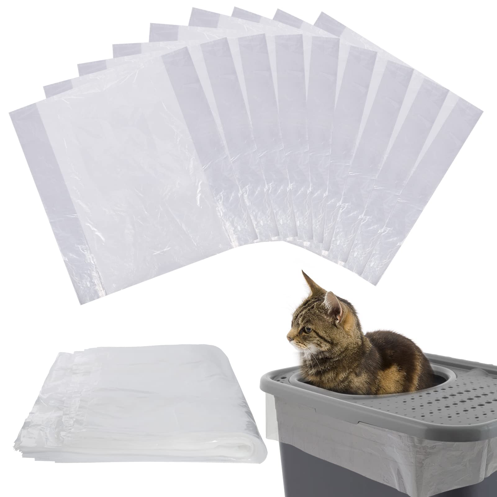 MEWTOGO top-entry litter pan liner compatible with Petmate for easy waste disposal