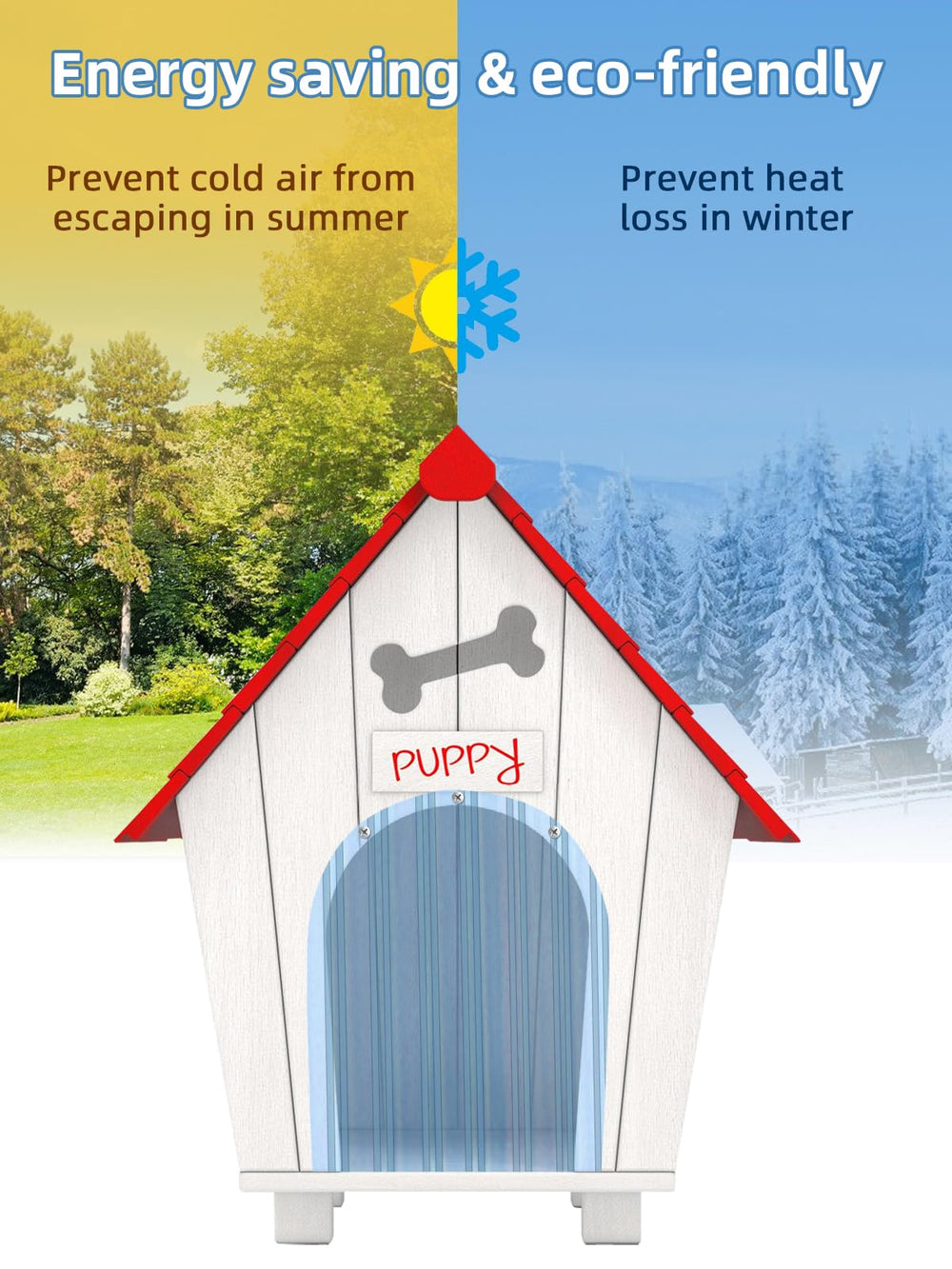 MEWTOGO transparent light-blue flap provides outdoor visibility for pets.