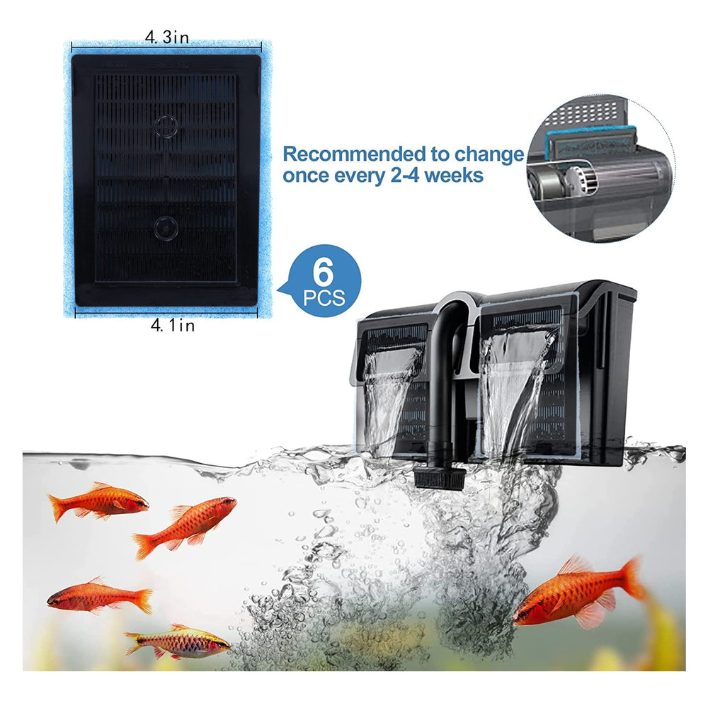 Water stays clearer in aquariums using MEWTOGO blue cartridges.