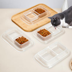 MEYAGO two-compartment dishes for food and water during travel.
