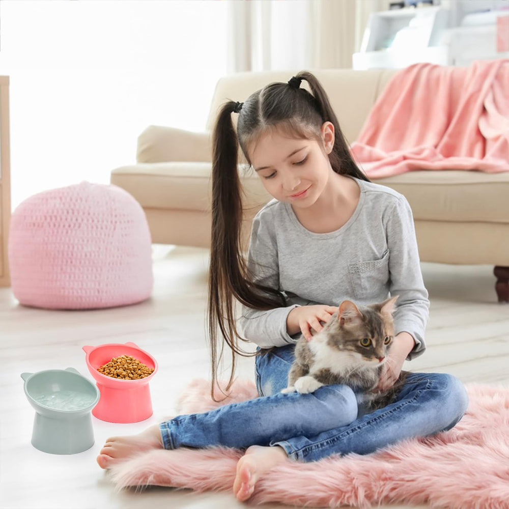 Mezchi indoor outdoor cat dining bowls for versatile use