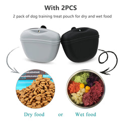MGKSHADOW dog treat pouch with magnetic closure prevents spills.