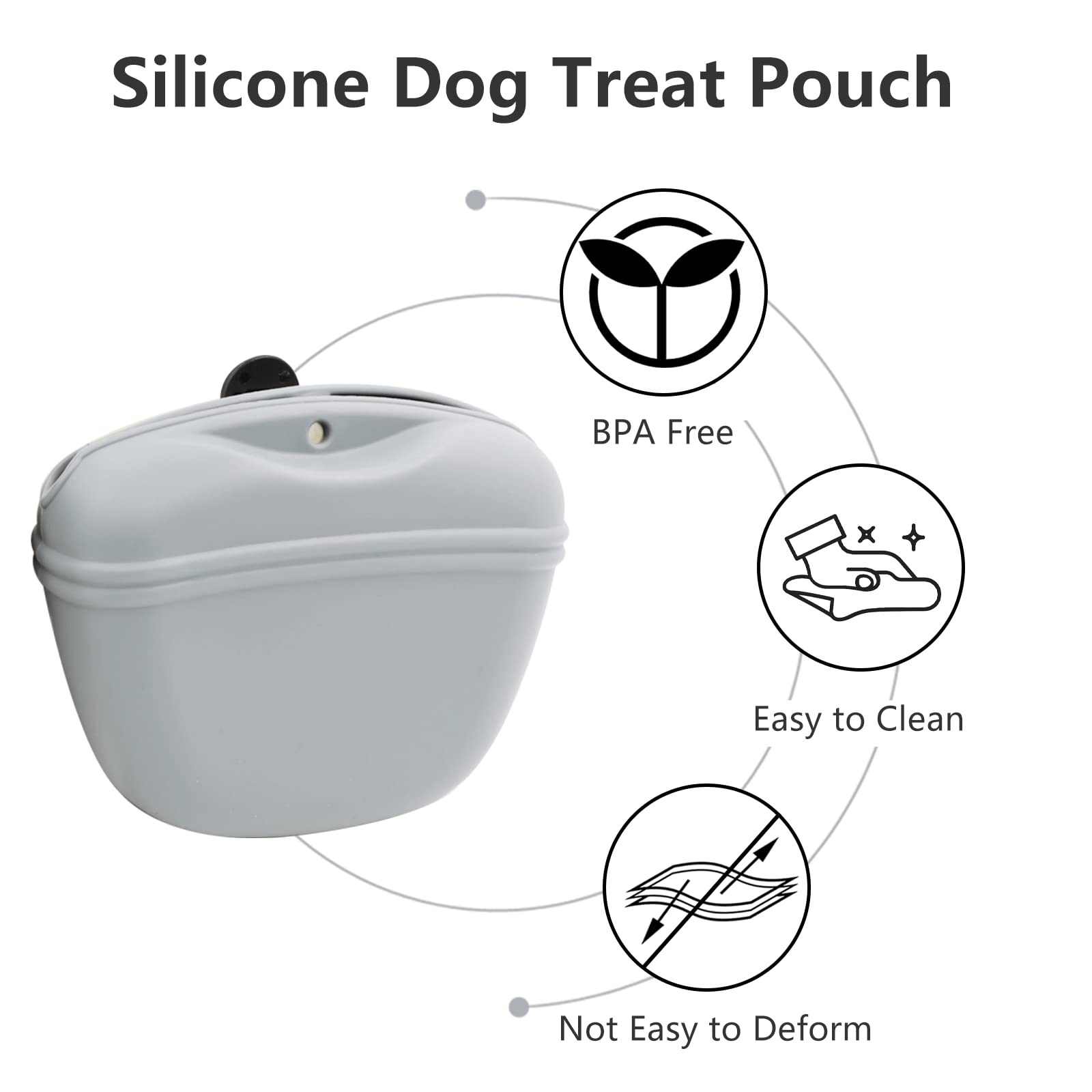 MGKSHADOW clip secures pouch to belt for hands-free rewards.