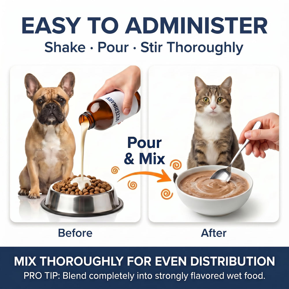 MGZ liquid dewormer targets roundworms for simple, at-home treatment.