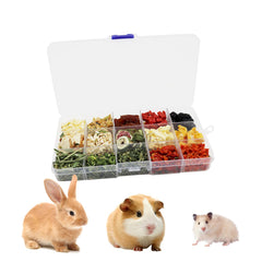 MHLLGN Bunny Treats box front shows a wholesome snack assortment for small pets.