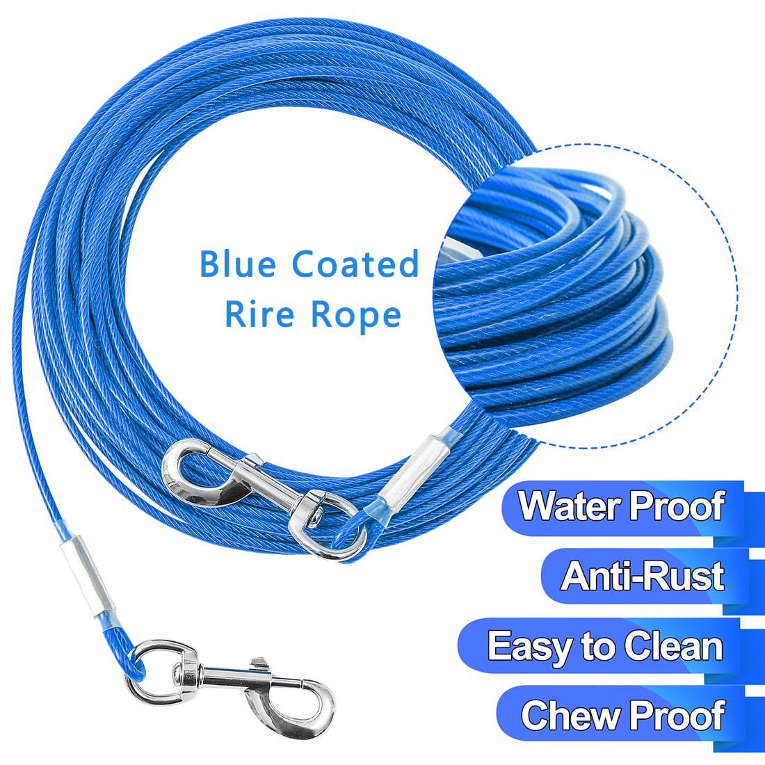 Mi Metty anti-rust PVC coating protecting the cable in outdoor conditions