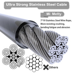 Mi Metty chew-proof coating protects against wear during yard play.
