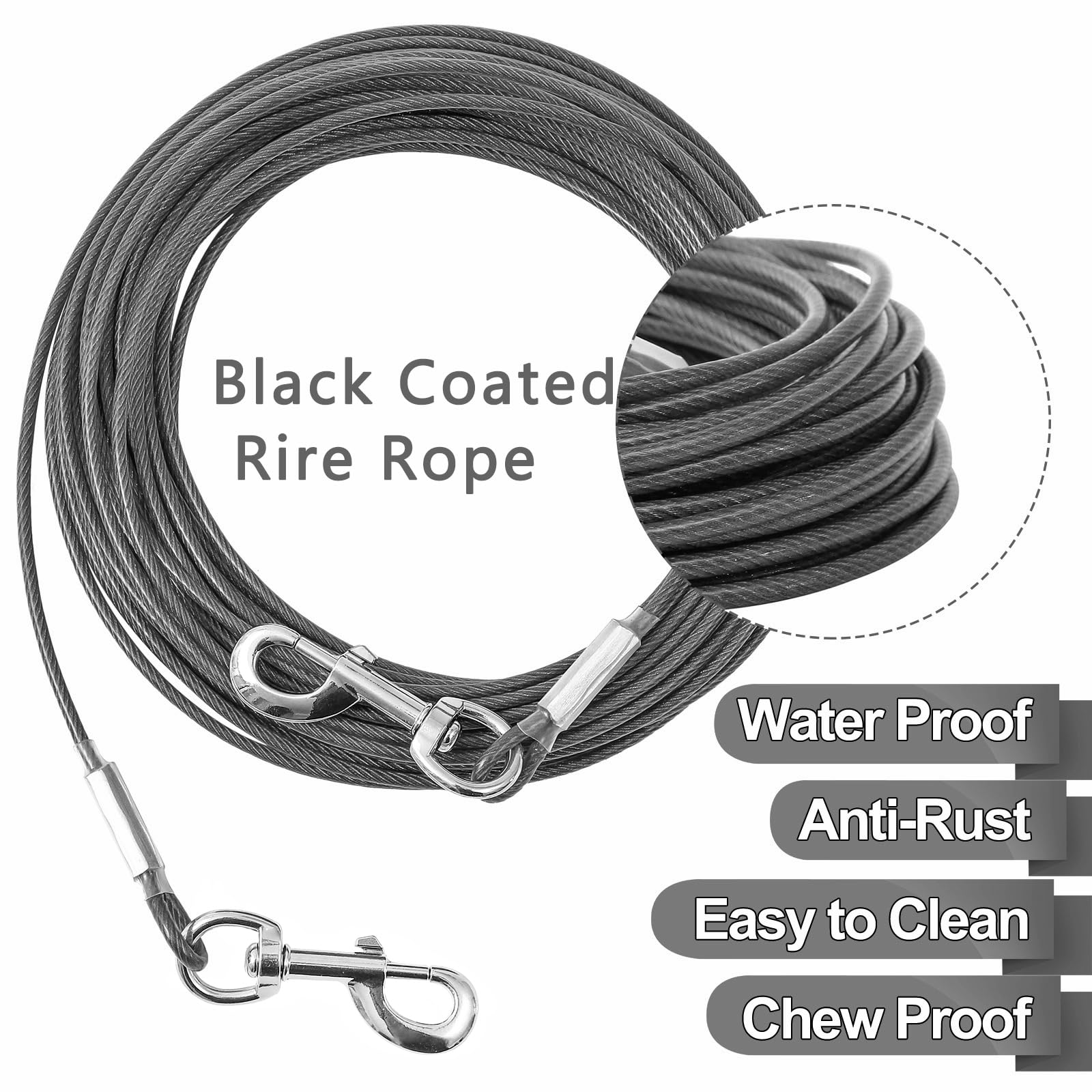 Mi Metty easy-wrap attachment for collars, posts, or waist for hands-free control.