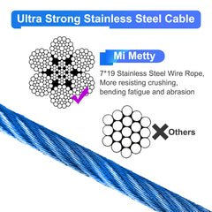Mi Metty tie-out cable rated for up to 125 lbs and sturdy construction