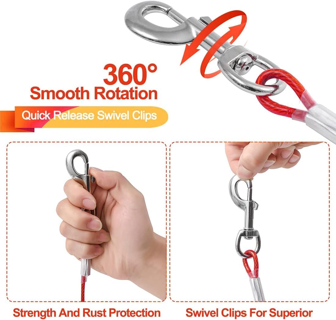 Mi Metty 360° swivel hook reduces tangling during pet movement