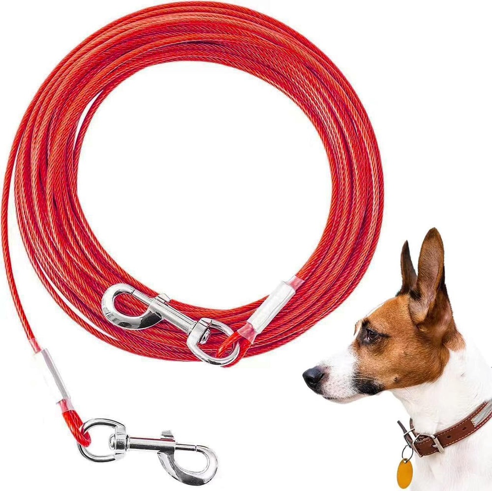 Mi Metty tie out cable 50 ft red swivel for secure tethering outdoors