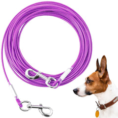 Mi Metty Tie Out Cable in heavy-duty design for outdoor dog containment.