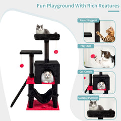 MIAO PAW natural sisal post on cat tree promotes claw play and furniture protection.