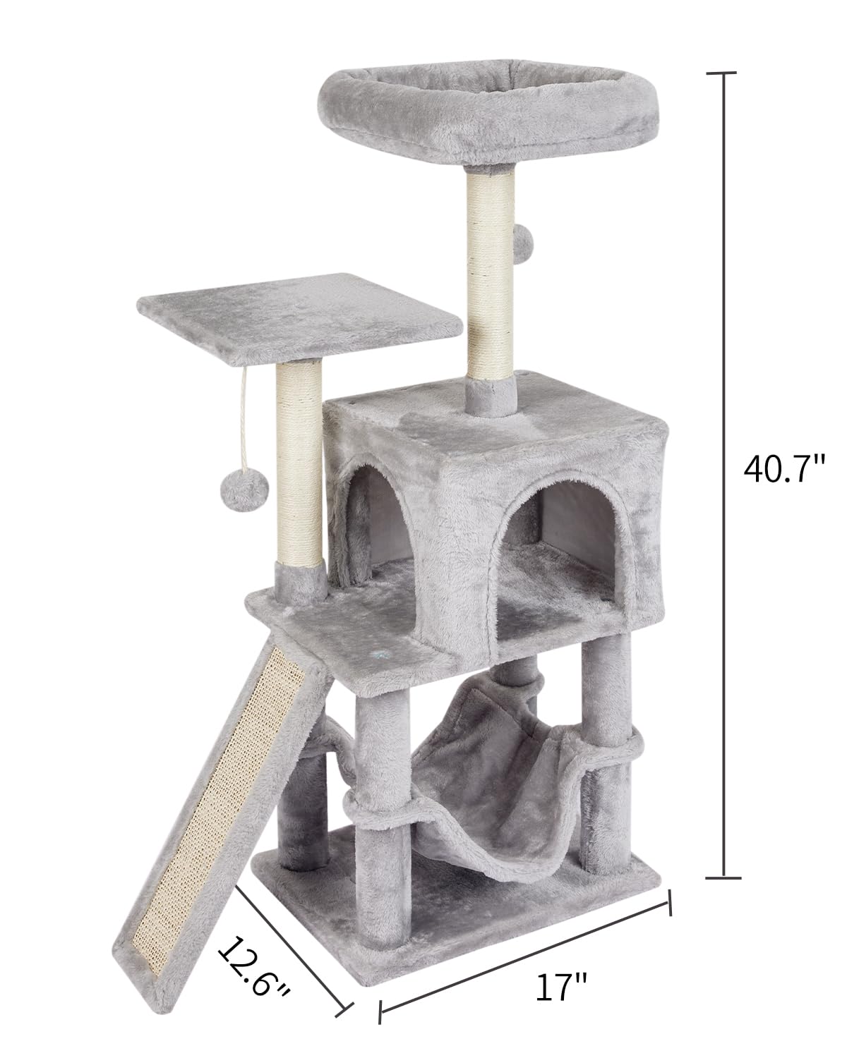 MIAO PAW Indoor cat tower fits small spaces.