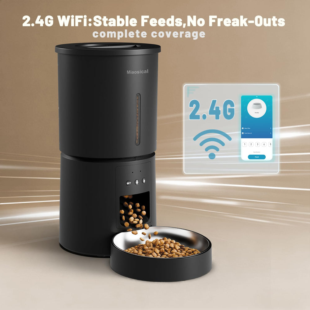 Miaosical 4.2L cat feeder with precise portion control