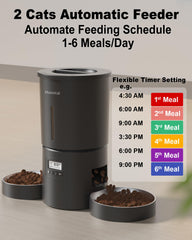 Miaosical 4.2L tank stores kibble and reduces refills during busy days.
